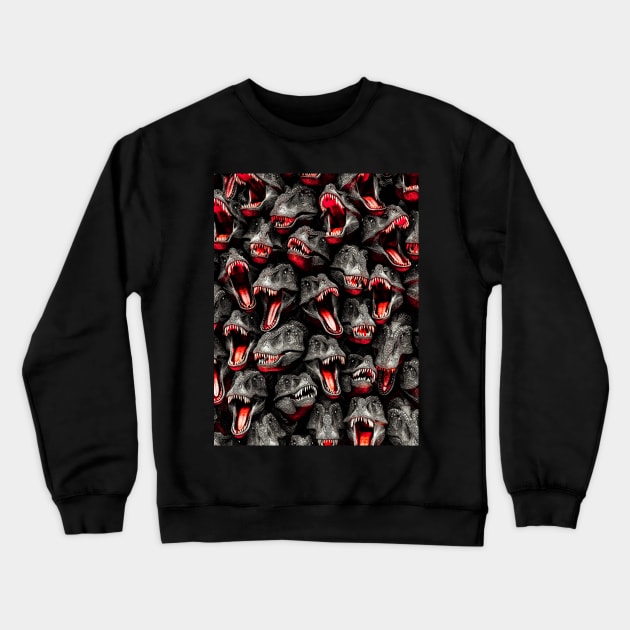 T-Rex Feeding Time Crewneck Sweatshirt by Grandeduc